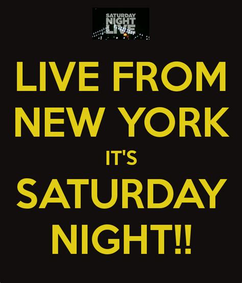 live from new york it's saturday night